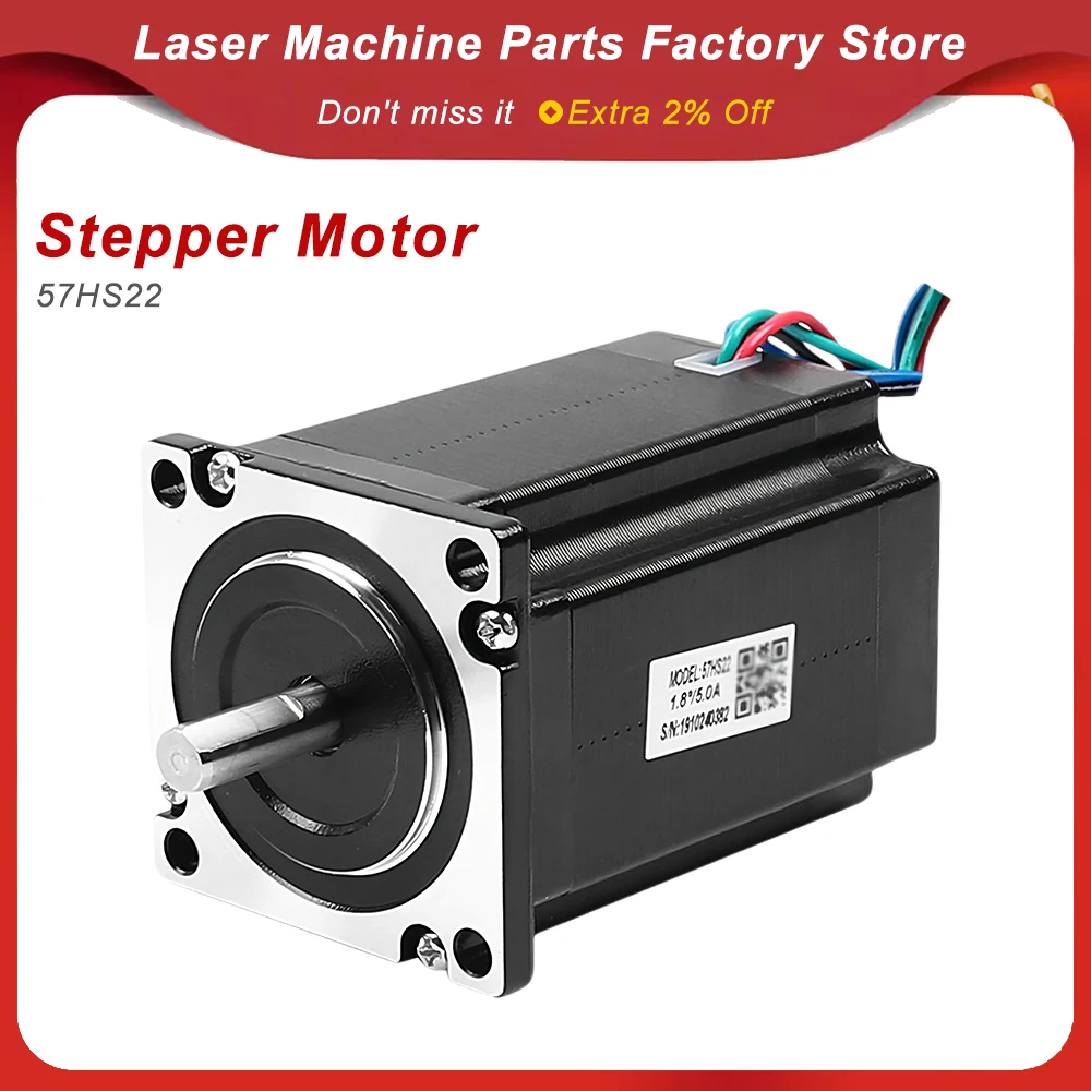For Leadshine 57HS22 NEMA23 2-Phase Stepper Motor 4A 81mm Shaft for CNC Milling/Engraving Machine