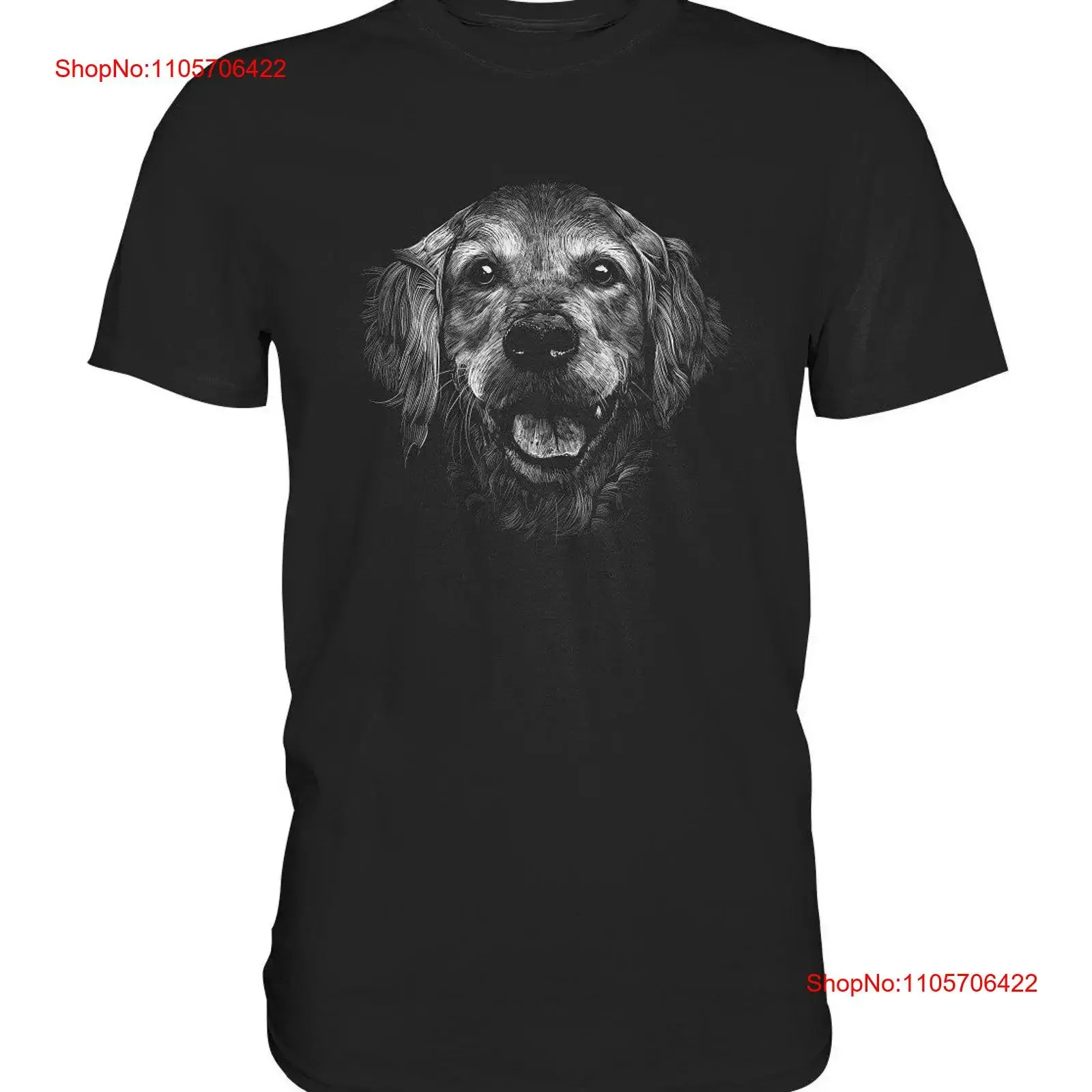Golden Retriever T Shirt Dogs Men's vintage Washed Stretched Top For Everyday Wear Unisex Slightly Casual Soft Breathable