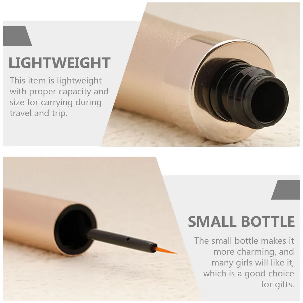 

2pcs Eyelash Growth Liquid Bottle Mascara Tubes Refillable Containers Portable PETG Aluminum Design Travel Size