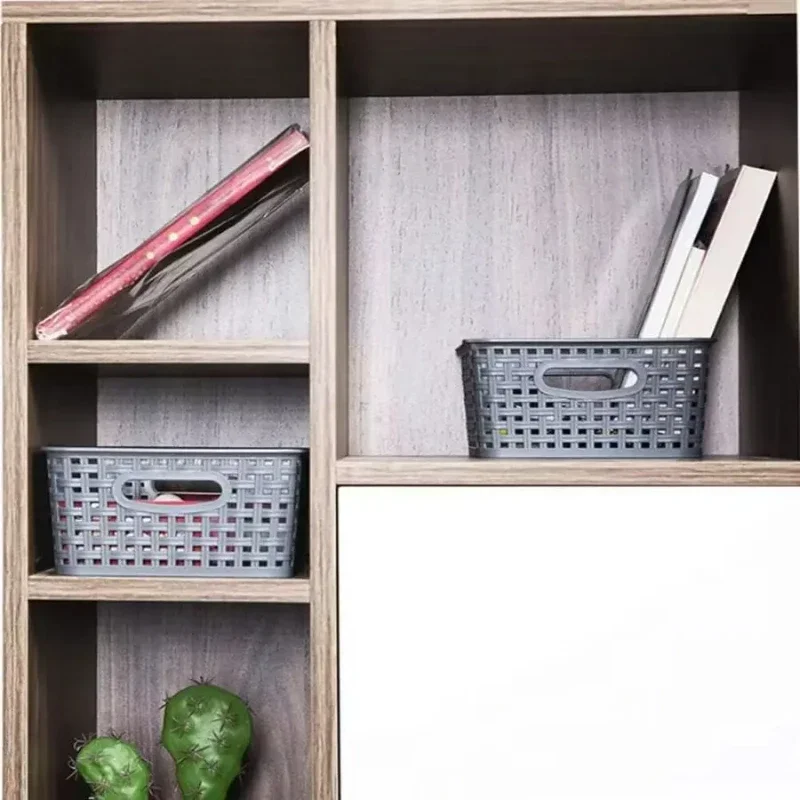 Caja de Almacenamiento de Plástico 2026-1Pcs, Cesta Organizadora Simple con Laterales Tejidos, Artículos para el Hogar, Cajas para Diversos Artículos de Cocina