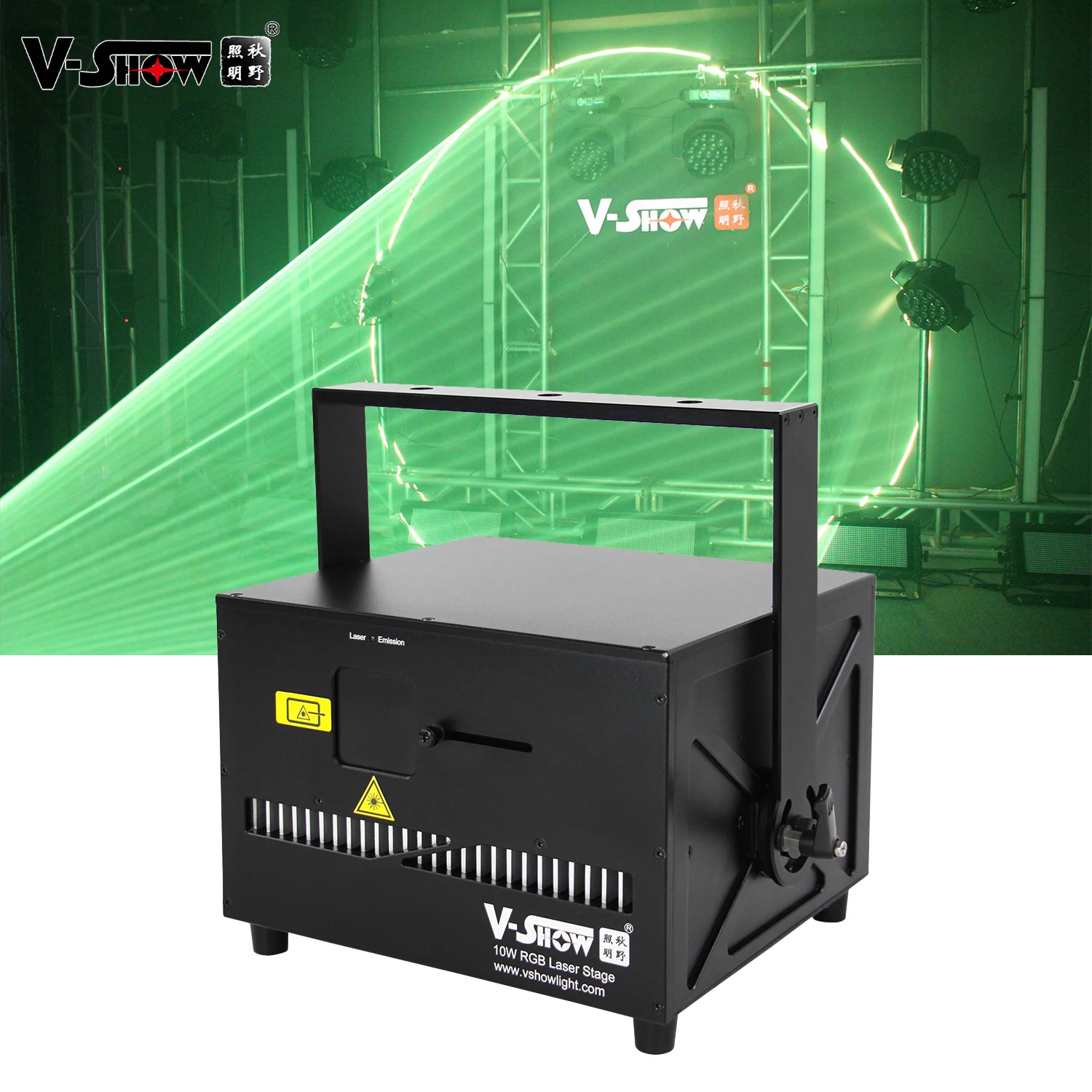 

VSHOW L1003 10W DJ Disco Laser Light Projector Pro LED Animation Laser Stage Light Party Show Night Club Theater