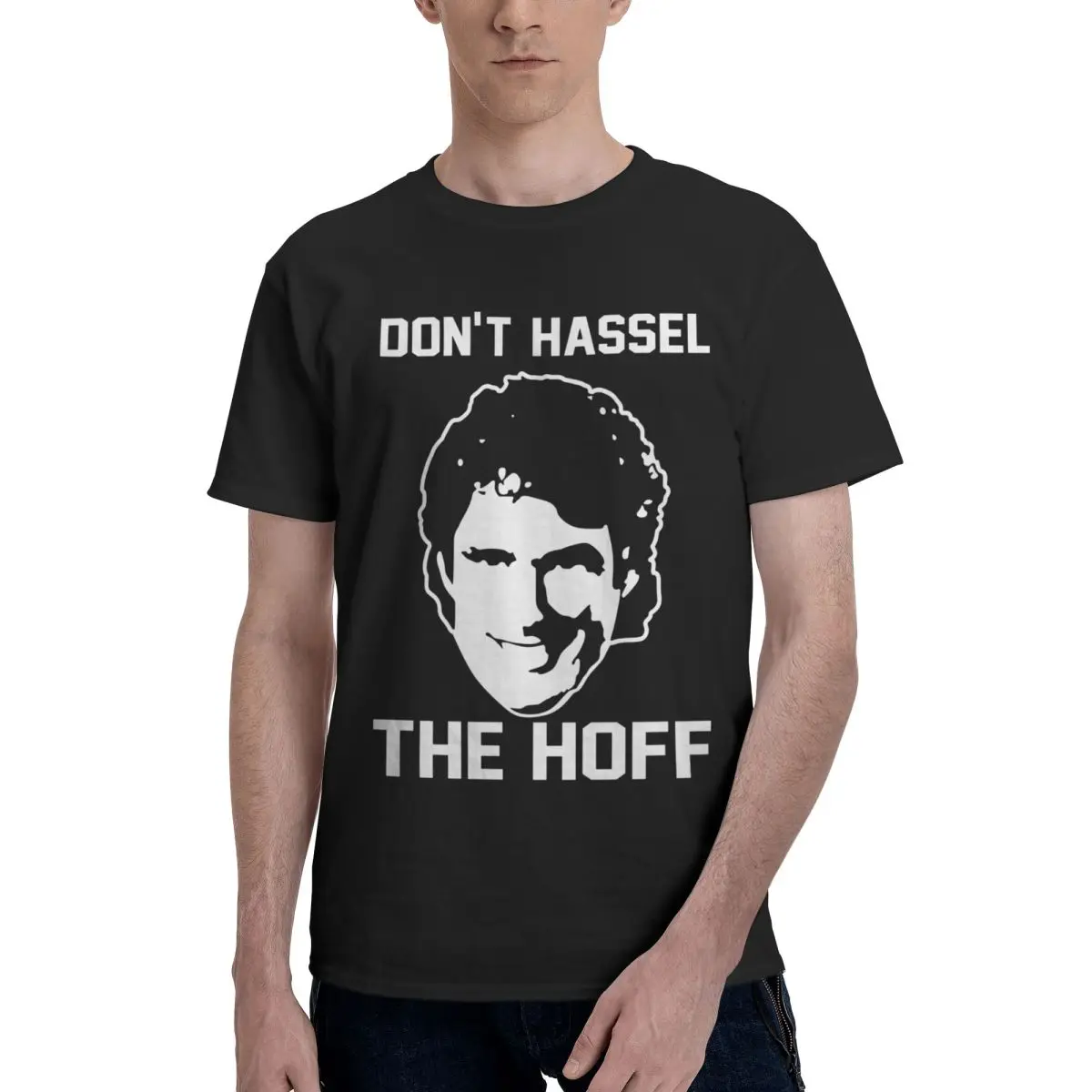Don't Hassel The Hoff Worn By David Hasselhoff Awesome T Shirts Graphic Y2K Gifts Crewneck T-Shirts For Men Women Clothes