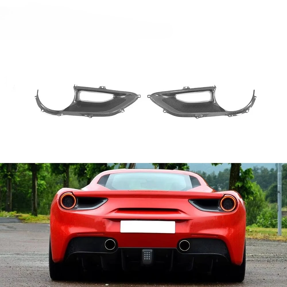 

Pure Carbon Fiber Tail Light Exterior Trim Covers for Ferrari 488 GTB Spider 2015- 2017