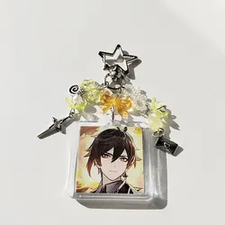 Handmade Zhongli Inspired Beaded Keychain Bow, Star Jewelry