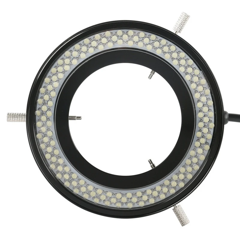 144pcs LED Ring Light Adjustable 4 Zones Control Illuminator for Industry Solder Digital Camera Trinocular Microscope EU-A46I