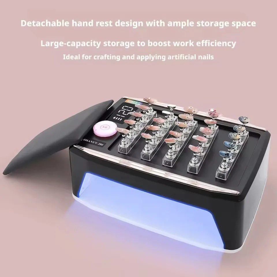 Hand Pillow Nail Lamp Battery Type 380w High-Power Wearable Nail Specific Intelligent Induction Nail Machine Baking Glue Lamp