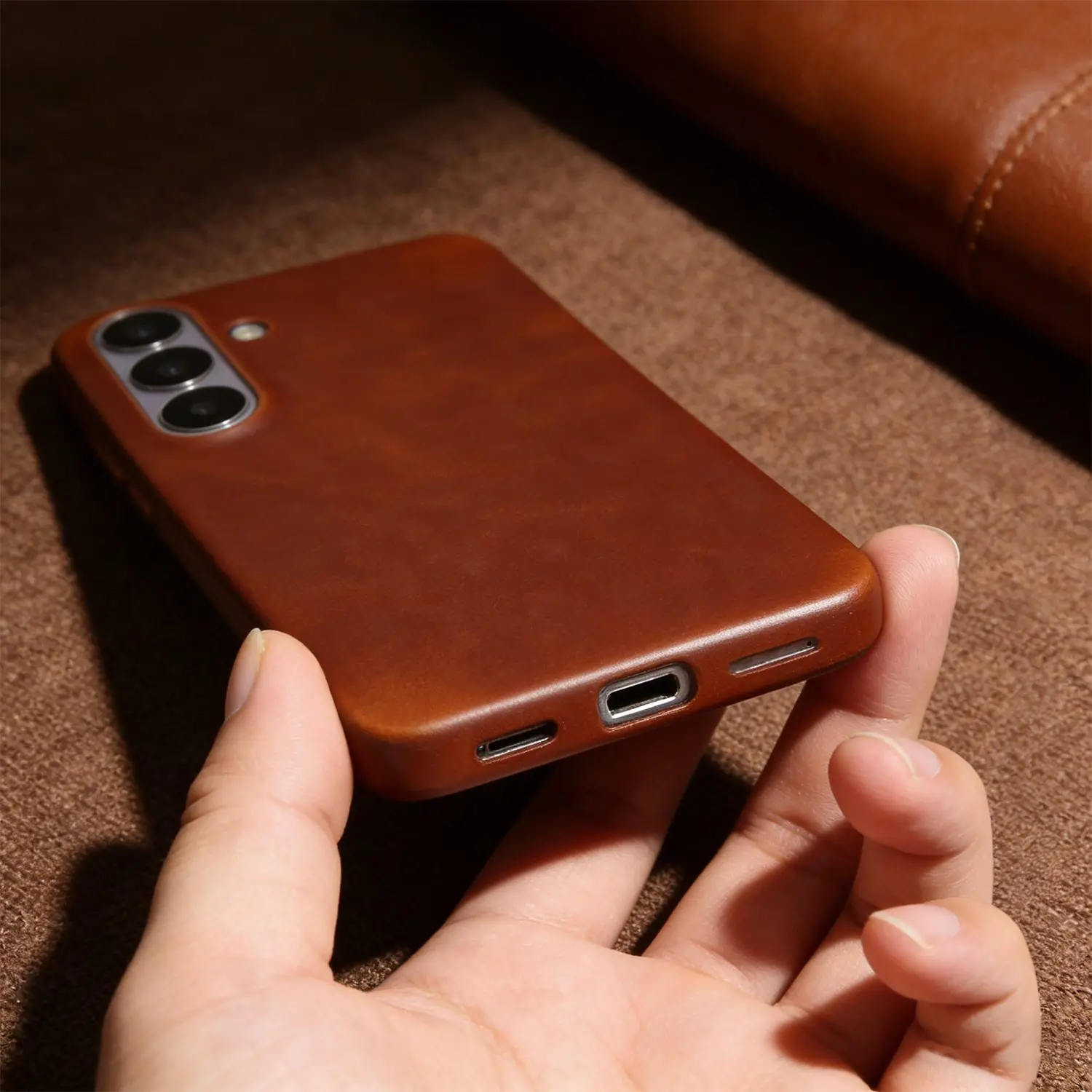 

Retro For Samsung Galaxy S26 Ultra Case S25 S24 S23 S22 S21Luxury Genuine Leather Cases For Galaxy S26 Vintage Phone Back Cover