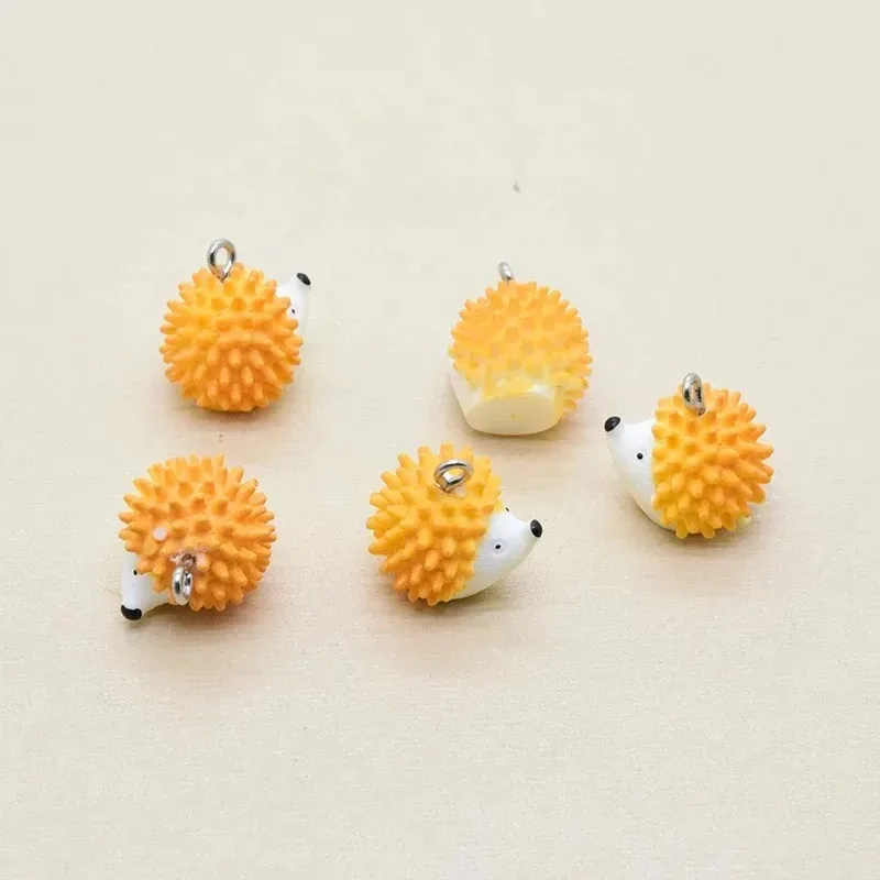10pcs 3D Lovely Turtle Hedgehog Dinosaur Resin Charms Animal Pendants For DIY Handmade Earrings Necklace Making
