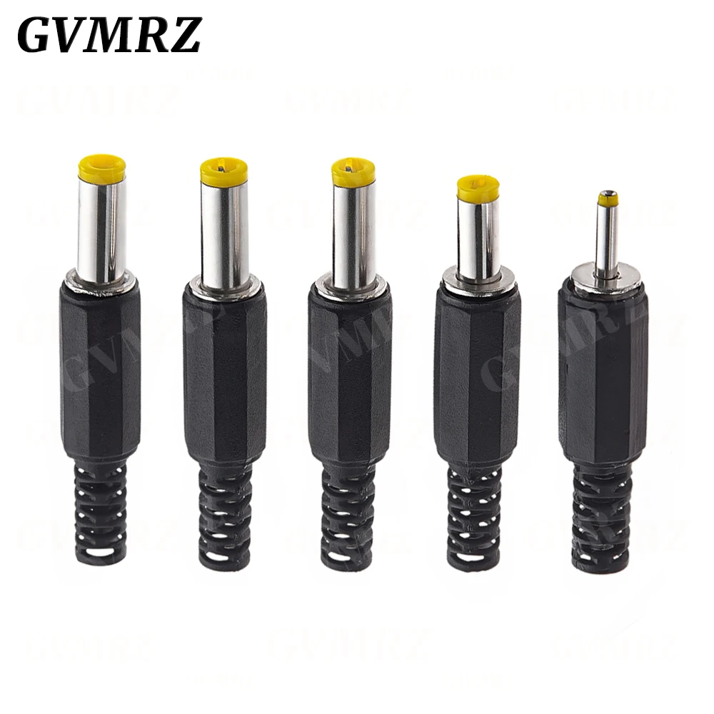 10 Teile/los DC Power Adapter stecker 5,5*2,1mm DC Stecker Stecker Schweißen Linie Stecker 5,5x2,5 4,8 1,7 1,35 0,7 MM
