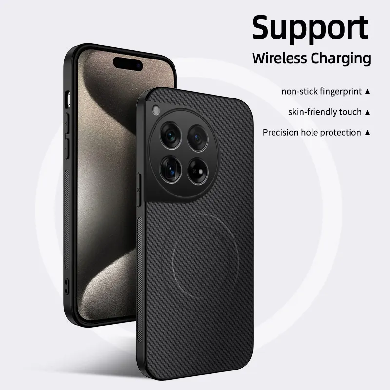 Coque de téléphone magnétique Texture Fiber de carbone, étui de protection arrière pour ONEPLUS 15 15R 13 13R 12 12R 11 11R Nord 3 5 CE5 CE4 Lite
