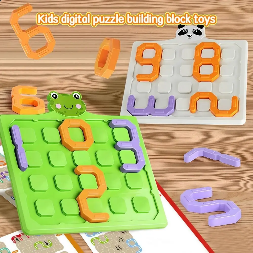 Quebra-cabeça digital de desenho animado, jogo numeber, treinamento cerebral, labirinto, placa de quebra-cabeça, educação precoce, formato multifuncional, bloco de correspondência