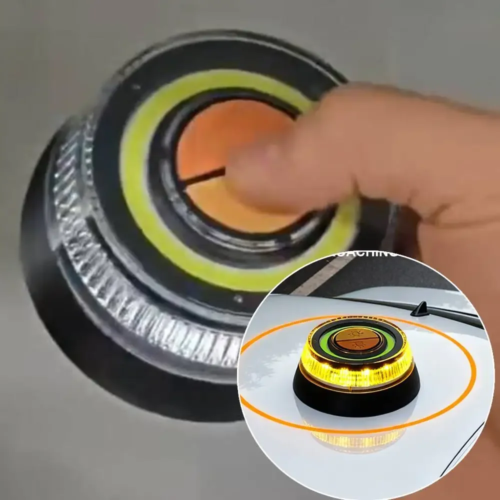 

Универсальный автомобильный сигнальный фонарь V16: светодиодный аварийный маячок, желтый свет, сильное магнитное крепление для транспортных средств