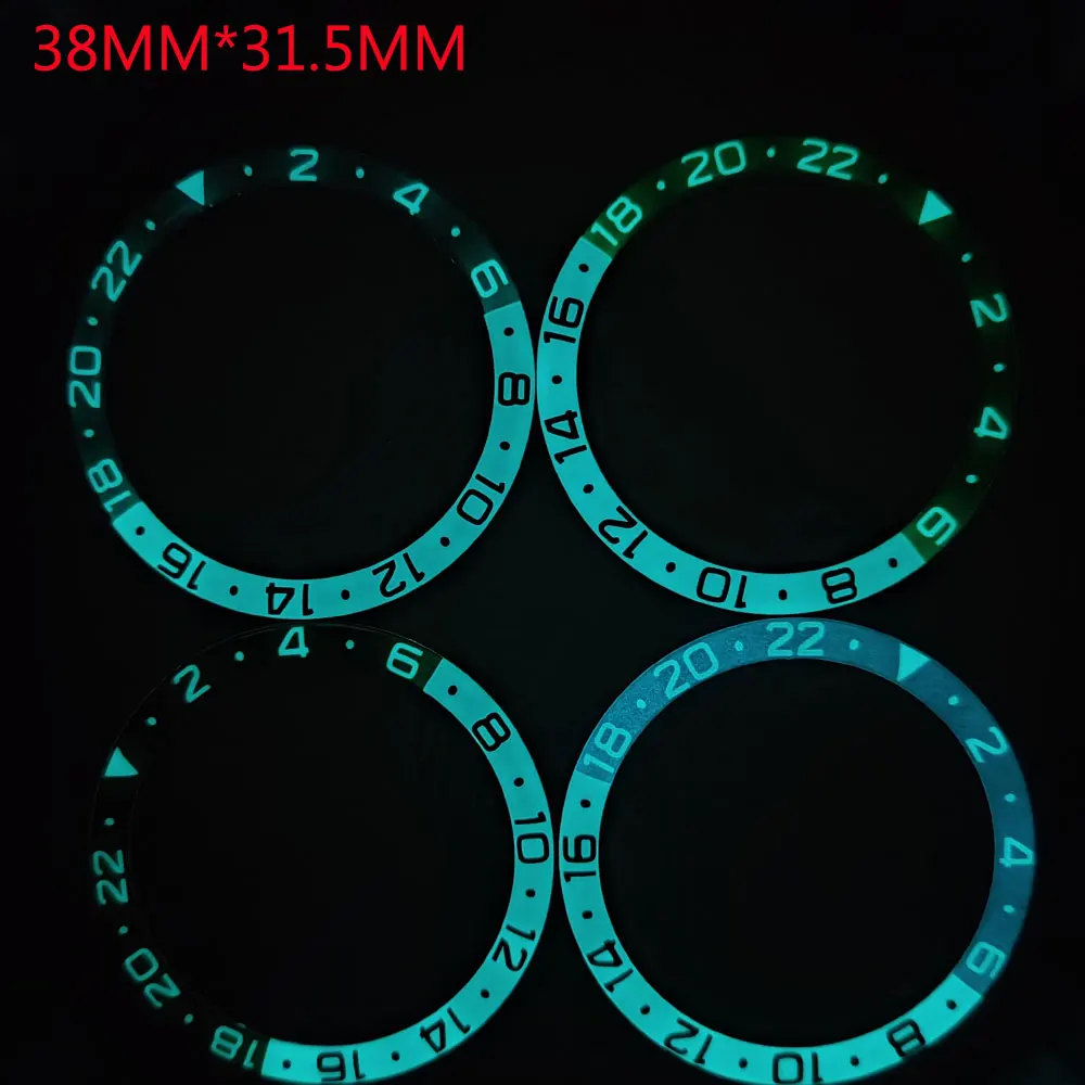 38MM * 31.5MM Case Outer Ring SKX007 SKx011 Diver Watch All Night Glow Resin Ring Mouth Watch Accessory Replacement