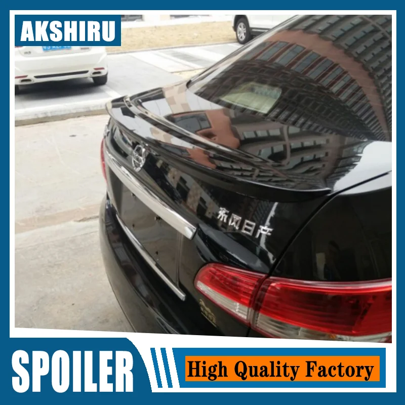 For 2007-2011 Nissan Sentra SYLPHY Spoiler BlueBird 2008 2009 2010 ABS Material Car Rear Wing Primer Color Trunk Rear Spoiler