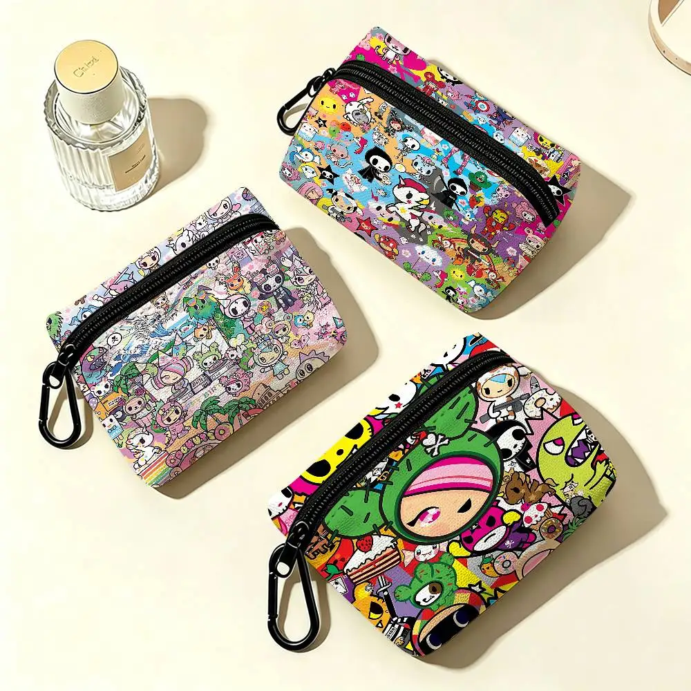 Kawaii T-Tokidoki Wear-resistant Oxford Cloth Coin Purse Portable Backpack Hanging Card Storage Bag