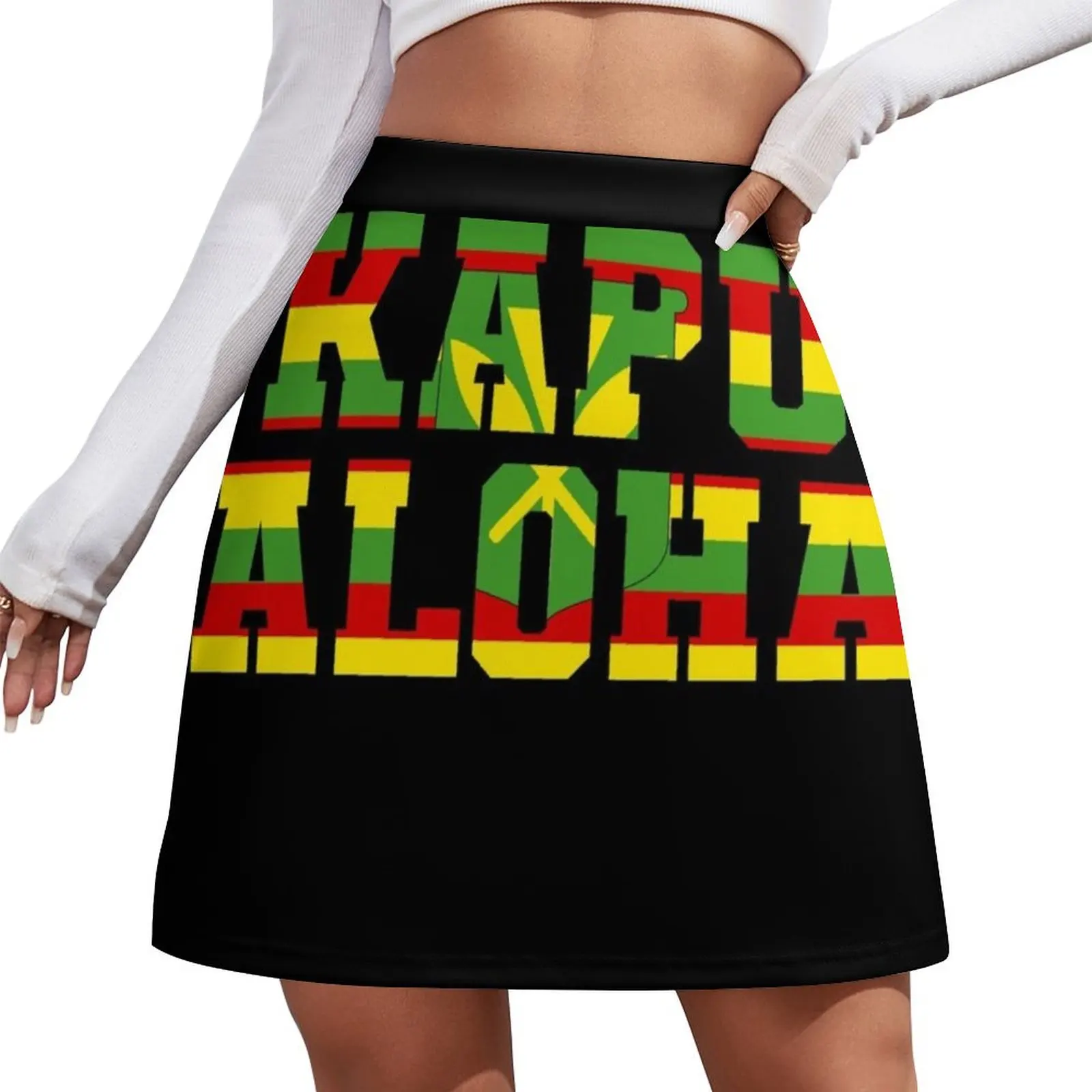 

Native Hawaiian Flag Kanaka Maoli - Kapu Aloha Mini Skirt clothes for woman Women's summer skirts Womens dresses