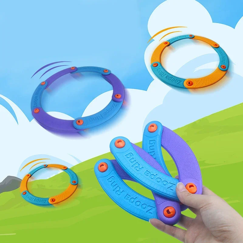 1 Pcs Fun Variety Folding Puzzle Soft Boomerang Flying Disc Children's Parent-Child Outdoor Interactive Games Flying Disc Toys