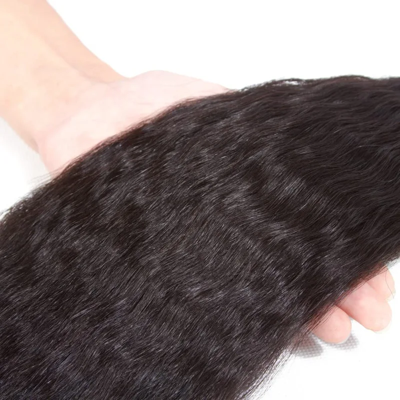 8-28 Zoll Naturfarbenes Kinky Straight Echthaar-Bündel 100g/Stück Brasilianisches Jungfrauenhaar Doppelt gewebte Haarverlängerungen – Detail 6