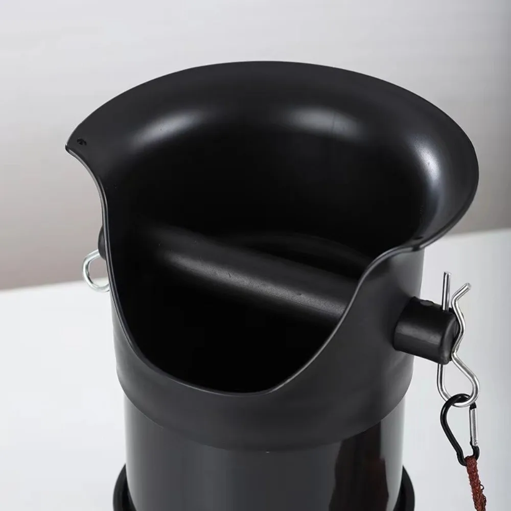 

Anti Slip Powder Coffee Knock Box Beveled Residue Floor-mounted Espresso Grounds Container With Cleaning Cloth 30 x 23 cm