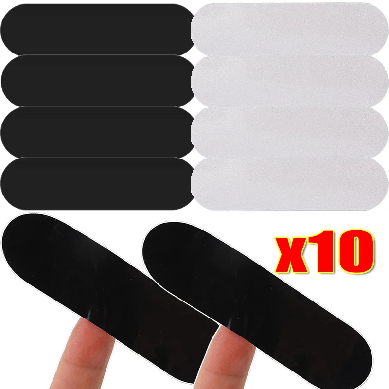 4/10PCS Motorcycle Reflective Tape for Helmets Bikes Helmets Invisible Black/Silver Reflective Stickers Simple and Effective
