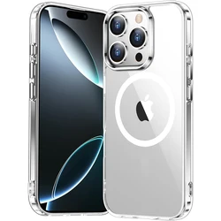 Anti-Yellowing Phone Clear Case for iPhone 16 Pro Max 15 Plus 14 13 Mini 12 11 SE 2022 2020 8 Magsafe Mag Safe Cover Accessories