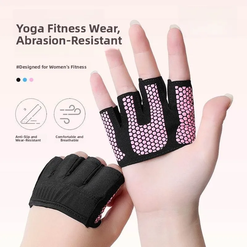 

Women's Yoga Gloves Thin Non-Slip Pilates Fitness Gloves Professional Half-Finger Four-Finger Summer Sportswear Accessories