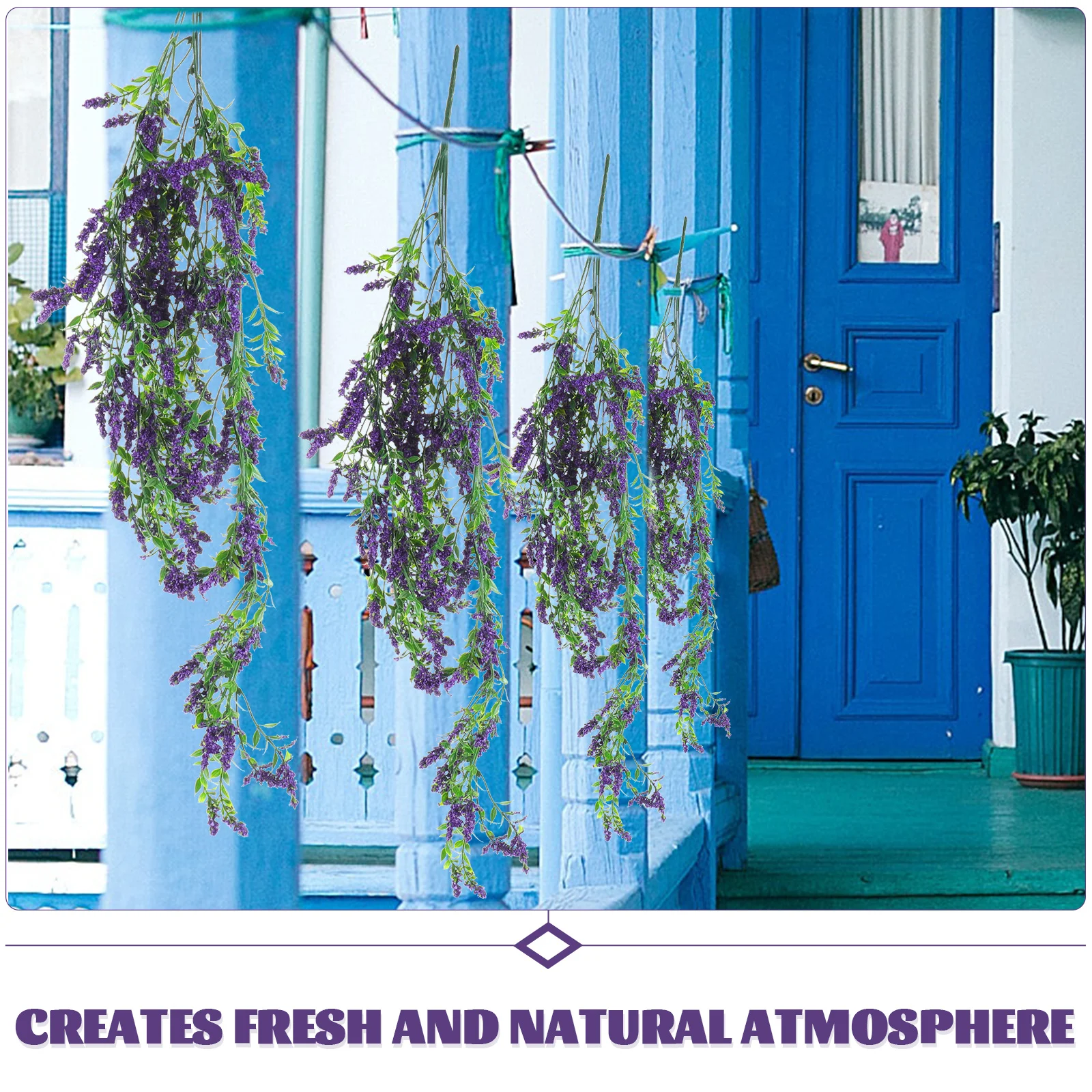 

Artificial Wall Hanging Flower Decorative Simulated Decoration Wedding Pendant Natural Looking Full Petals Vivid Realistic Long
