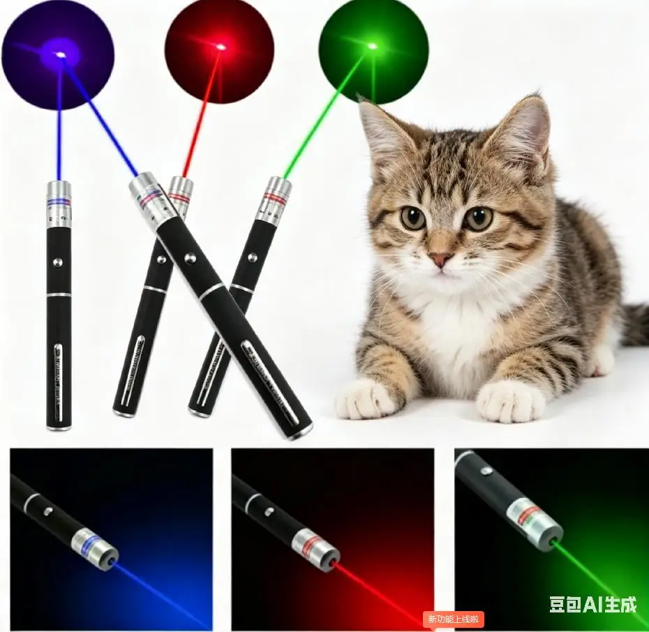 2 in 1 Mini Laser Pointer for Pets and Cats, Portable LED Pet Training Flashlight, Scratching Toy Indicator Tool,Christmas gift