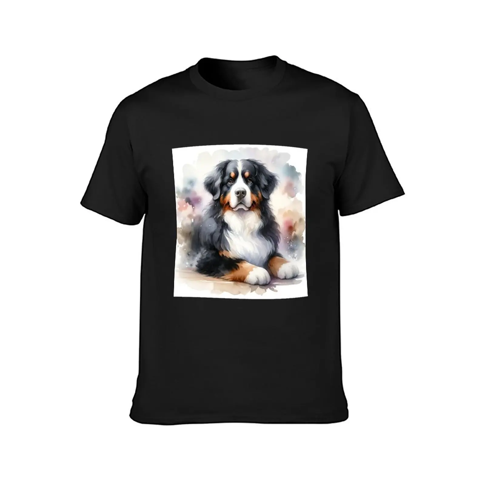 Whimsical Bernese Mountain Dog T-Shirt oversized sweat funnys Blouse black t-shirts for men