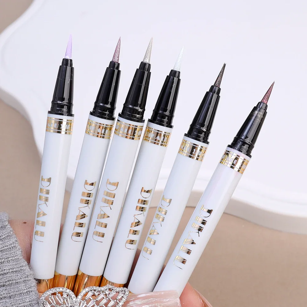 真珠光沢のある光沢のあるアイライナーアイシャドウペン韓国メイク女性のための持続グリッター簡単に着色しないブルーミングアイライナー化粧品