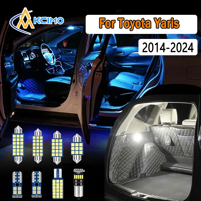

For Toyota Yaris 2014-2017 2018 2019 2020 2021 2022 2023 2024 Car New LED Interior Light Kit Canbus No Error Reading Lamp