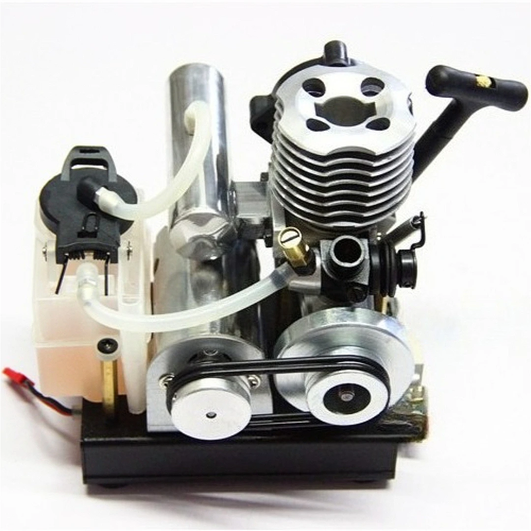 

15 Level Methanol Engine Kit Generator Assembly with Starter Base Pull Start Side Exhaust Metal Engine Model Ornament Gift