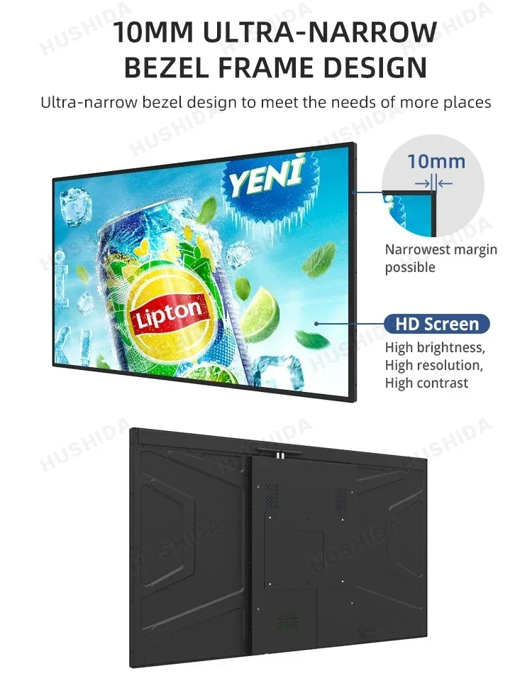 32 43 50 55 Inch 500 Nits High Brightness Super Thin 1080P HD Shop    Fast Food Digital Menu Board Restaurant