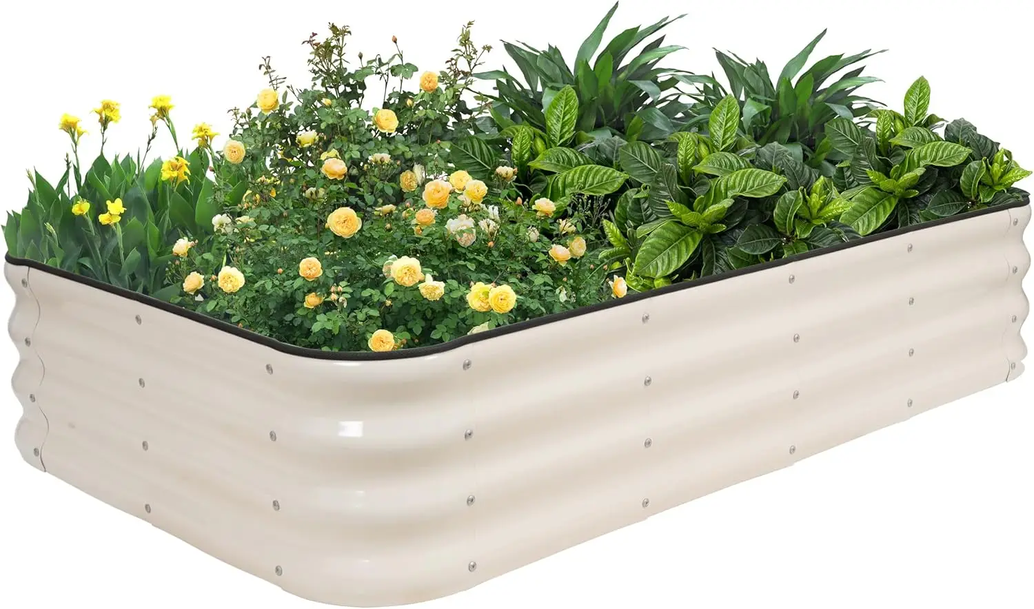 

4IN1 Raised Garden Bed - 5x3x1ft Galvanized Raised Garden Boxes Outdoor Corrosion Resistant | Variable Shape 6x2x1ft Metal Raise