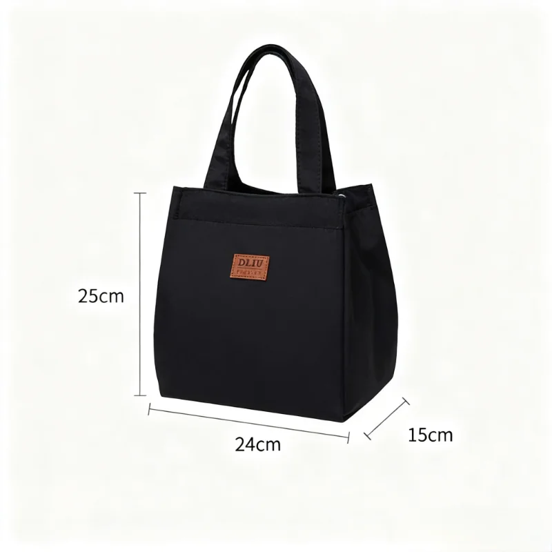 حقيبة غداء معزولة برقائق الألومنيوم ذات سعة كبيرة وقابلة لإعادة الاستخدام - تخزين طعام بسيط بمقبض علوي للعمل والسفر والاستخدام اليومي #6