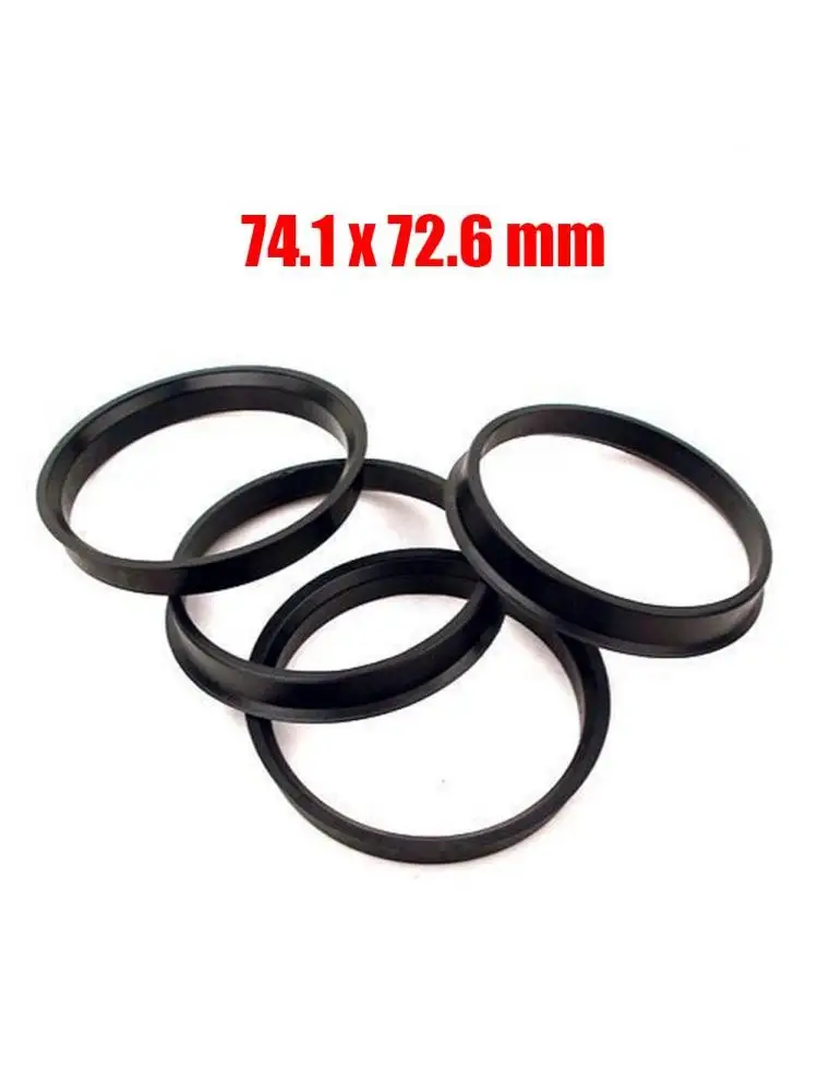Anneau central de moyeu de roue en plastique, 4 pièces, 74.1X72.6 Mm, pour BMW, alésage de roue, entretoise centrale, accessoires d'anneau de moyeu noir