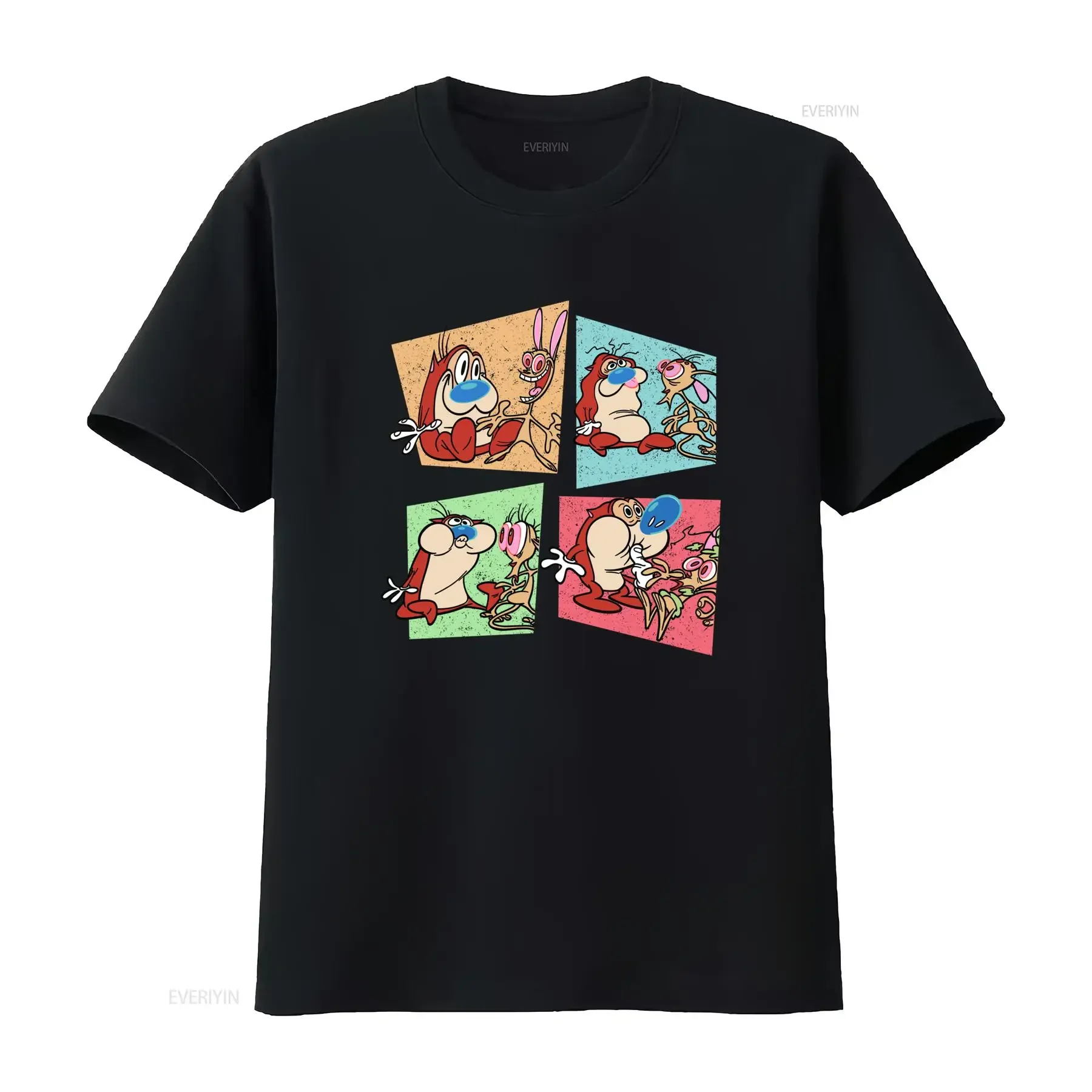 Maglietta Promo The Ren And Stimpy Tv Show Taglie S a 3XL Ba259 Spedizione Gratuita vintage Washed Unisex fashion Stylish