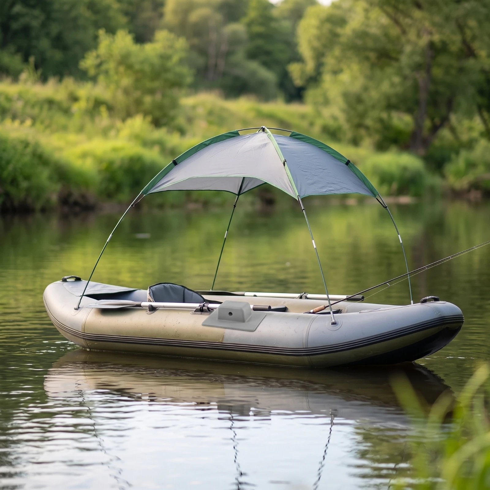 Boat Tent Base Compact Tent Mount with Hole for Anglers, Inflatable Boats, Kayaks
