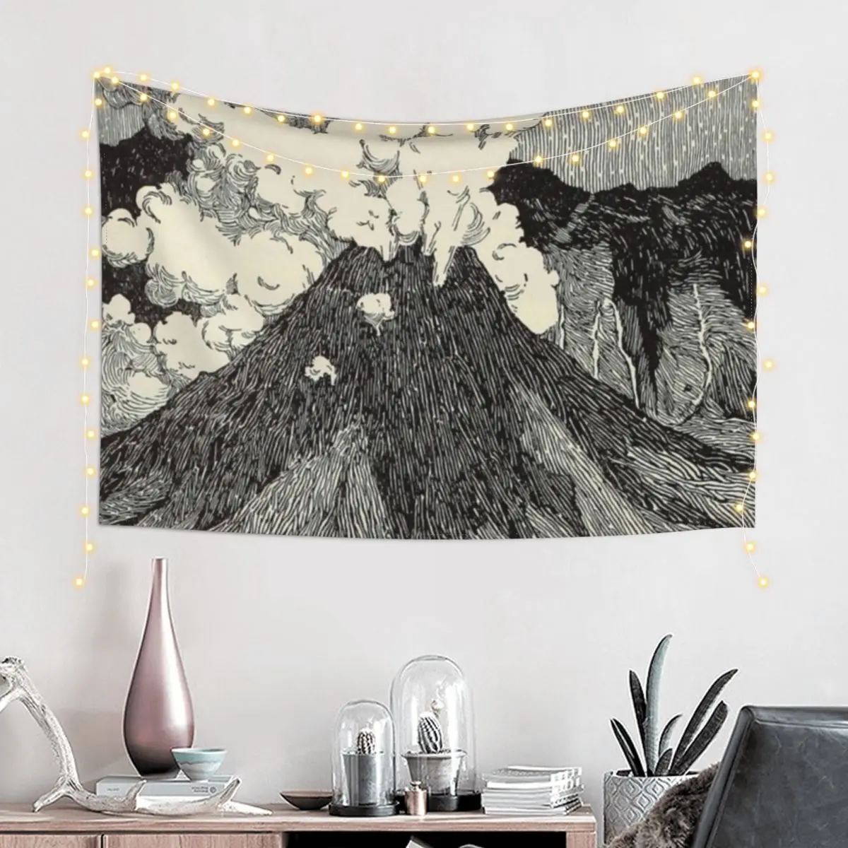 Naturalist Volcano Tapestry Decor For Bedroom Wall Hangings Decoration Tapestry