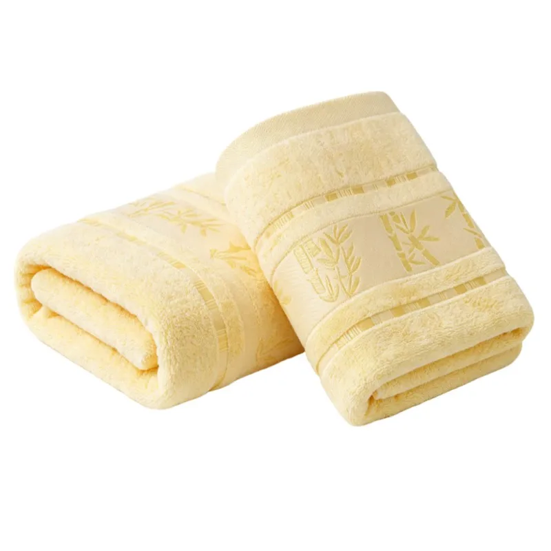 Bamboo Fiber Towels Set 1/2/3pcs 34x74cm/70x140cm Embroidered Hand & Face Towels for Home Hotel Summer Cool Towel Cover Gift Set