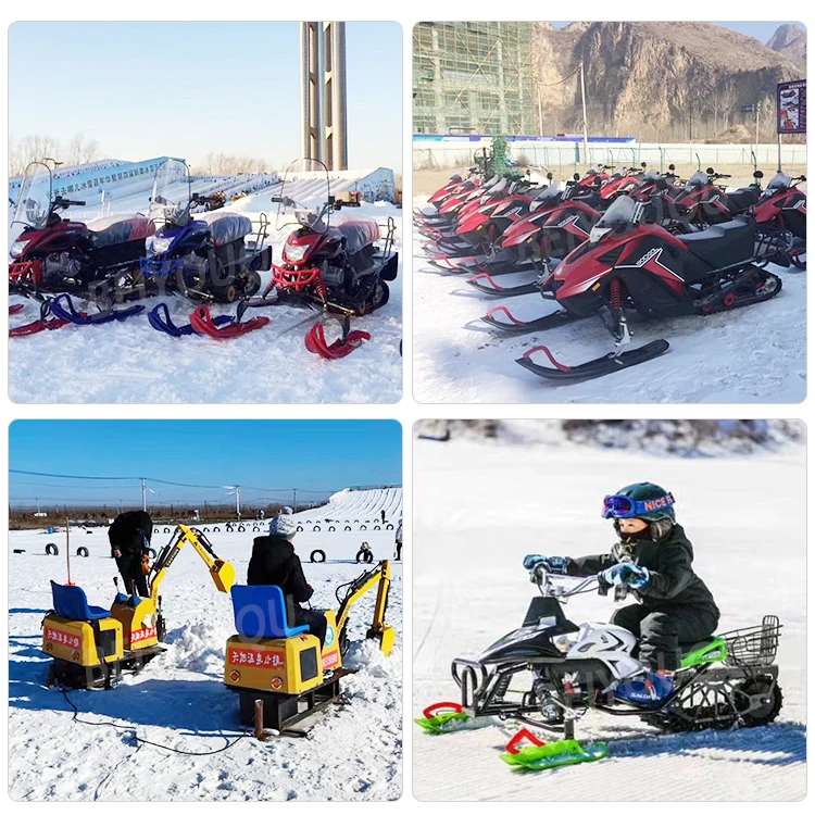Factory Direct Sale Snowmobiles Mini Kids Excavator High Quality Snow Mobile Kids Excavator