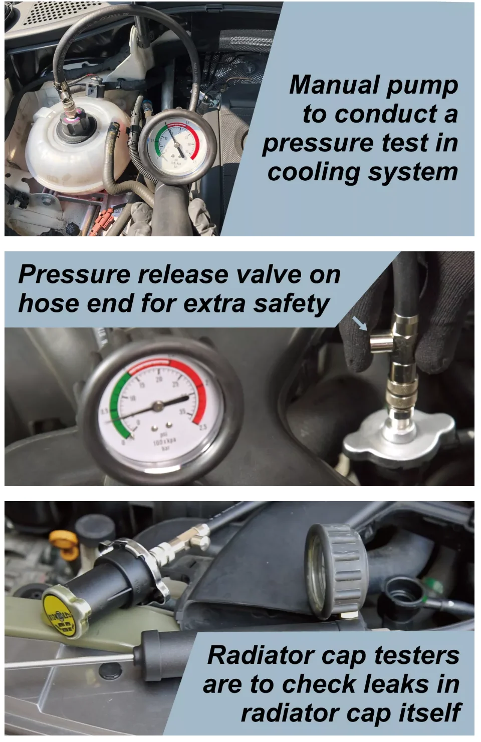 Kit de test de pression du sys - Radiator Pressure Tester avis et prix