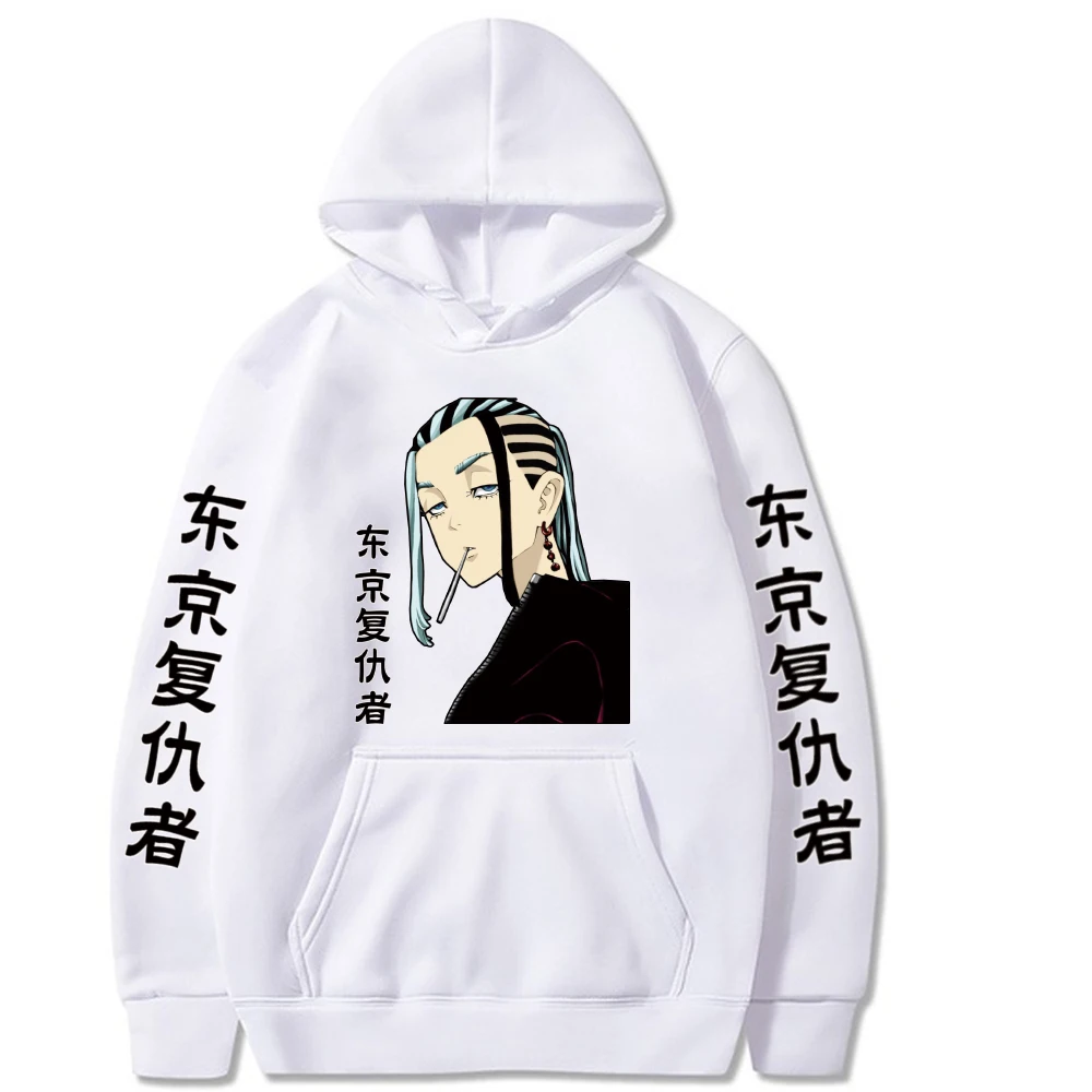 Anime Tokyo Revengers Harajuku Black Dragon Imaushi Wakasa Cartoon Hoodies Gothic Oversized Long Sleeve Men Winter Sweatshirts