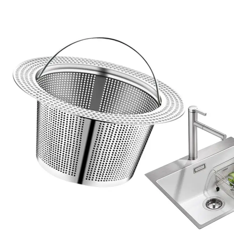 Kitchen Drain Net Bag Mesh Embedded Hair Filter Sink Garbage Strainer Rustproof Drain Strainer Bathroom Floor Hair Waste Filter