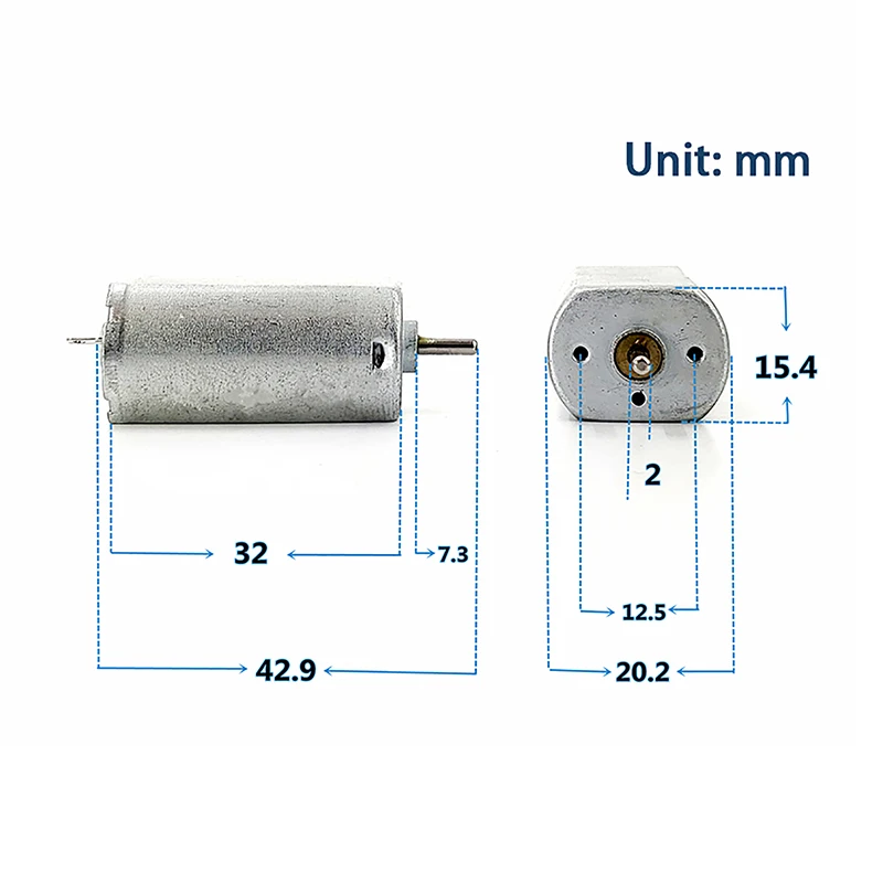180-2290 Motor DC 2.4V 3.6V 4.8V 6V 7.4V High Speed Mini 20mm 180 Metal Brush Motor for Electric Shaver Toy Car Boat Model