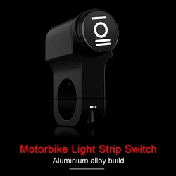 22cm 7/8in Handlebar Headlight Switch For ATV Motorcycle Aluminum Alloy 12V Spotlight Retro Switches Three-position Button