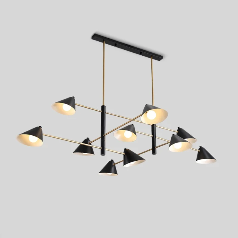 Nordic Modern Chandelier LED Suspensions Luminaire Black Pendant Lamp Home Decoration Living Dining Room Hanging Light Fixture