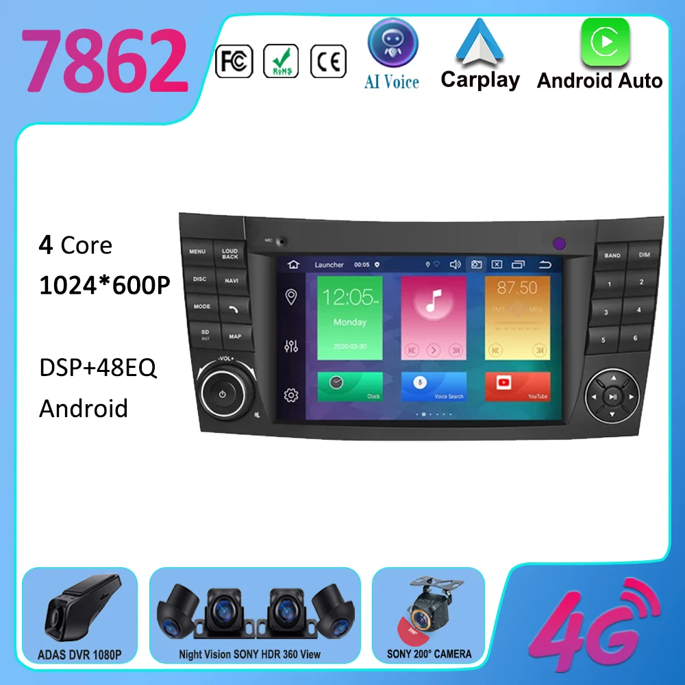 Android For Mercedes Benz E-class W211 E200 E220 E300 E350 E240 E270 E280 CLS CLASS W219 Auto Radio Car Screen Video Navigation