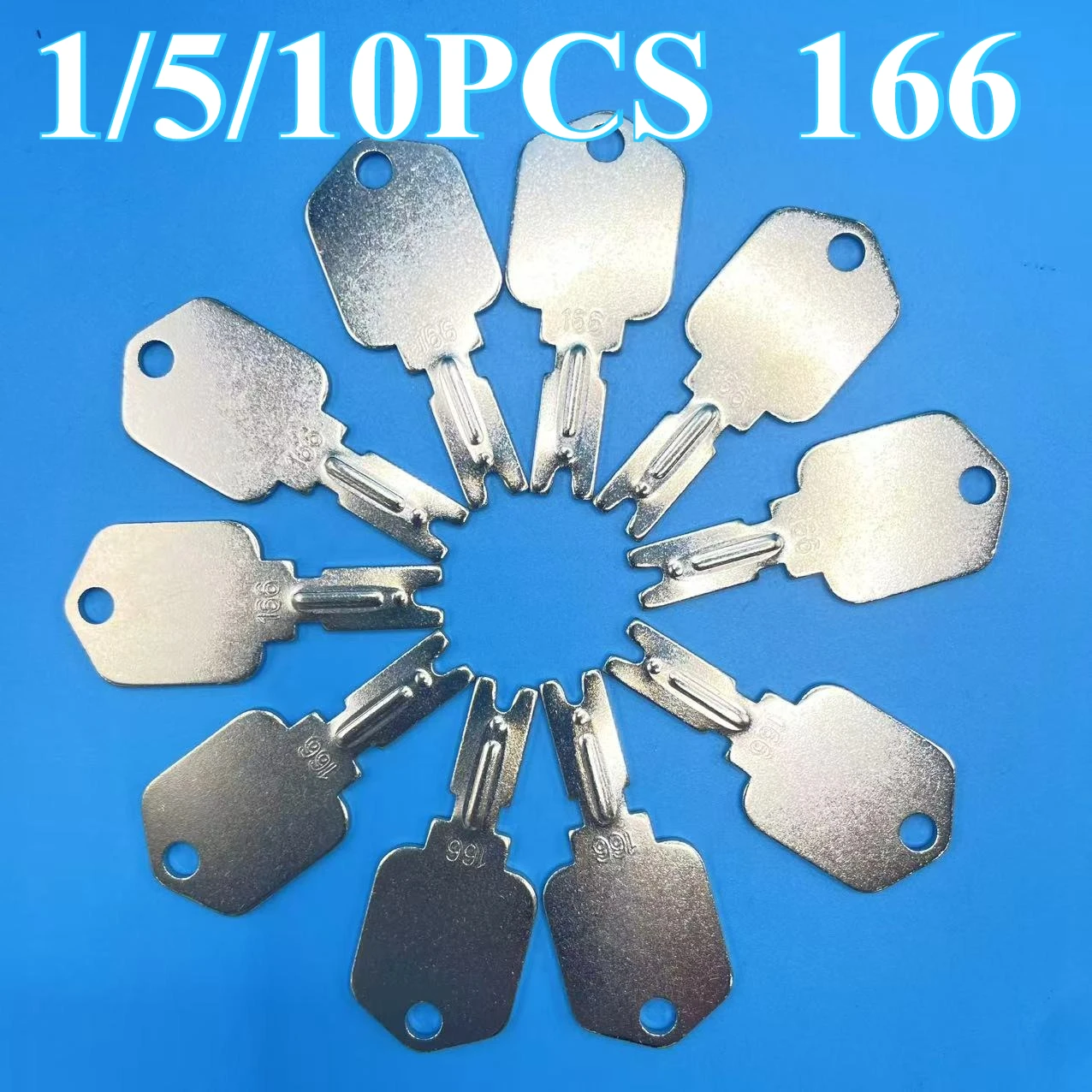 1/5/10Pcs 166 Ignition Keys KM31166P ELI80-0090 Compatible with Skid Steers 430 440 450 Compatible with Gehl Skid Steers 1648