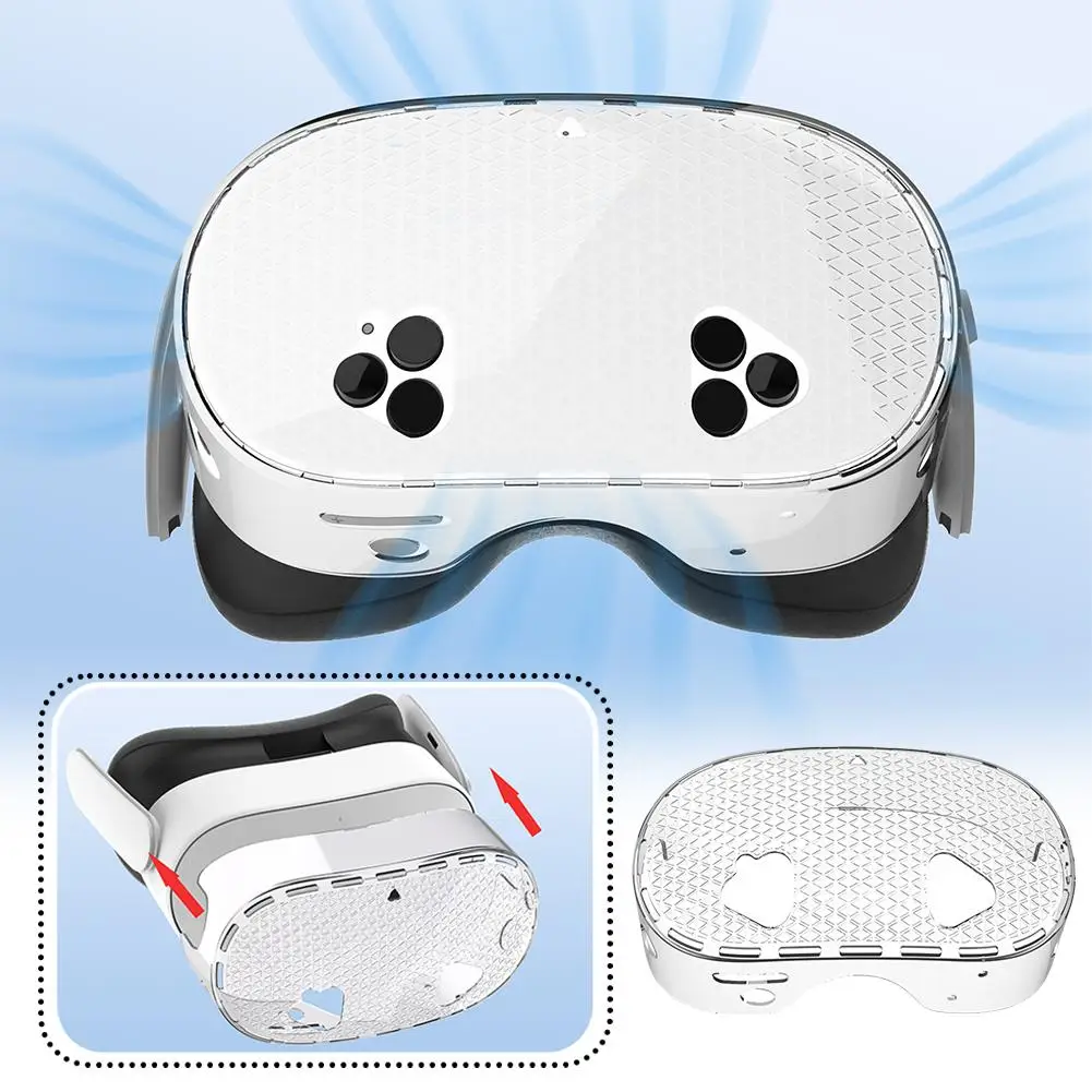 For Meta Quest3S Transparent Main Case Anti-collision Non-blocking Anti-scratch Glasses VR VR Device Protective Case Signal M4Z2